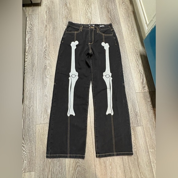 Other - Forever 21 Black Jeans with Skeleton Design